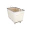 Steele Canvas Basket 10 BU Permanent Truck Natural Canvas w/Grey Vinyl - 3in Casters 9610CNATVGRYW3 - alternate 1
